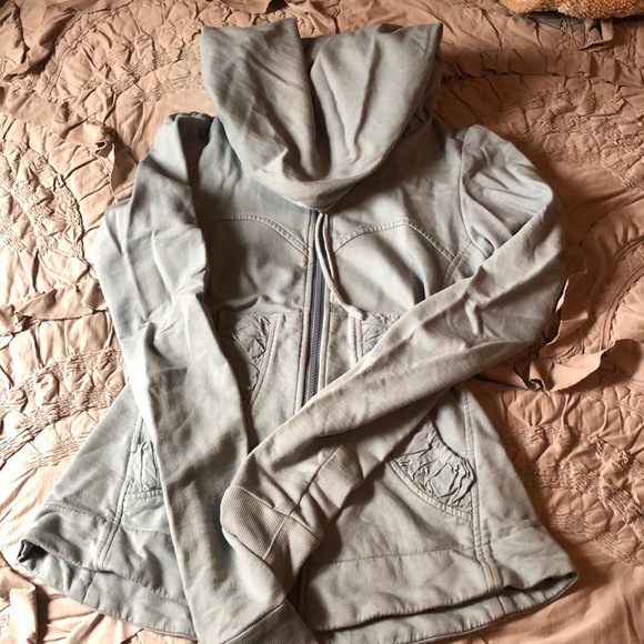 Prairie Underground  Hooded Cloak Short Muted Turquoise - Picture 3 of 3